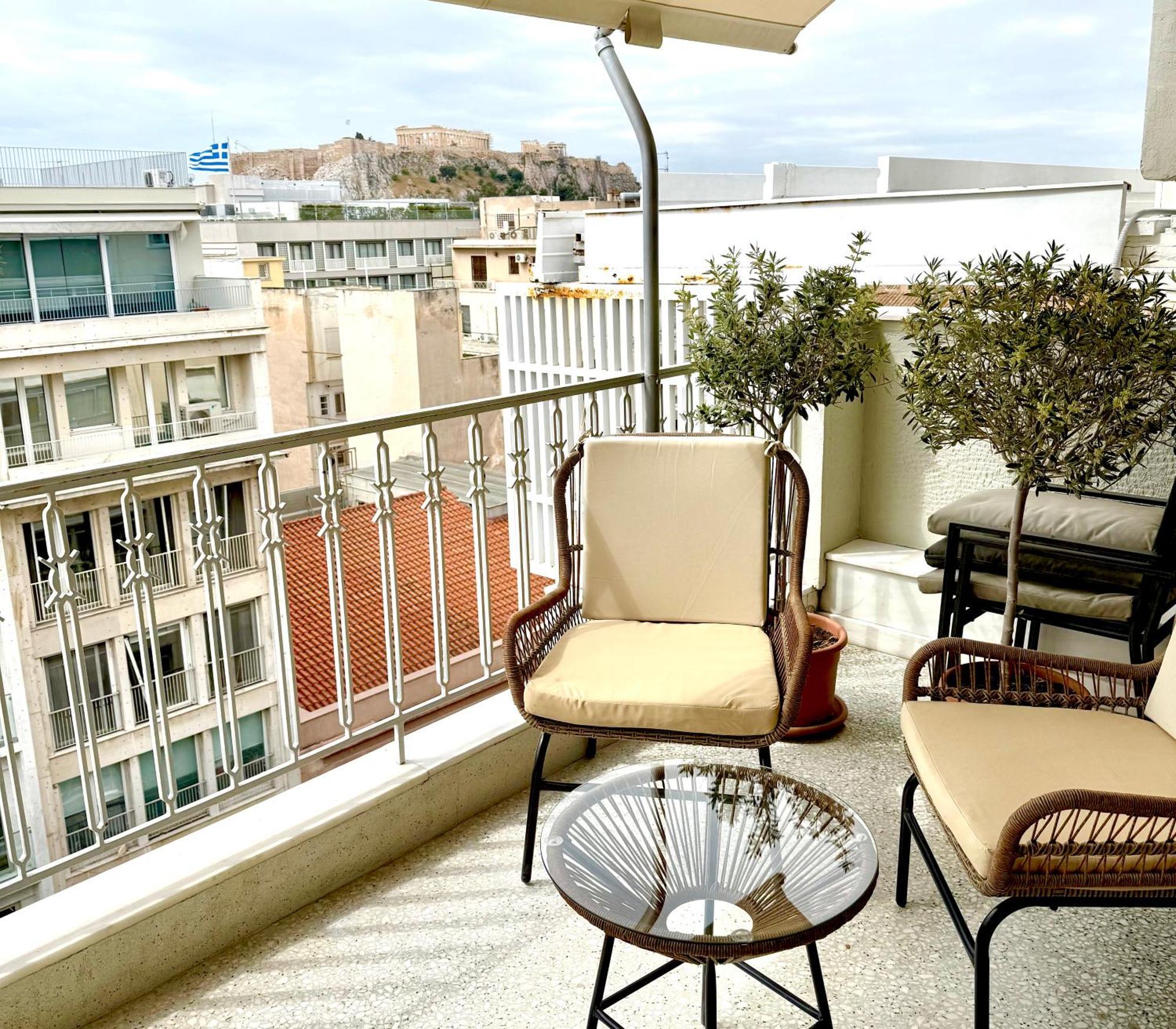 Parthenon And Syntagma Square View Apartment Atena Exterior foto
